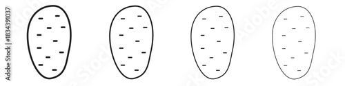 Potato icon, Set vector logo design templates,