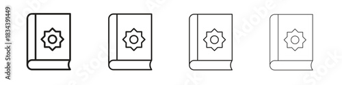 Quran book icon, Set vector logo design templates,