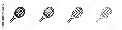 Racquet icon, Set vector logo design templates,