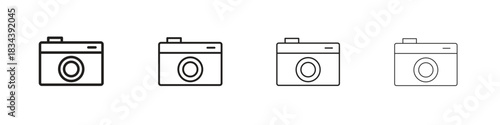 Retro camera icon, Set vector logo design templates,