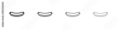 Sausage icon, Set vector logo design templates,