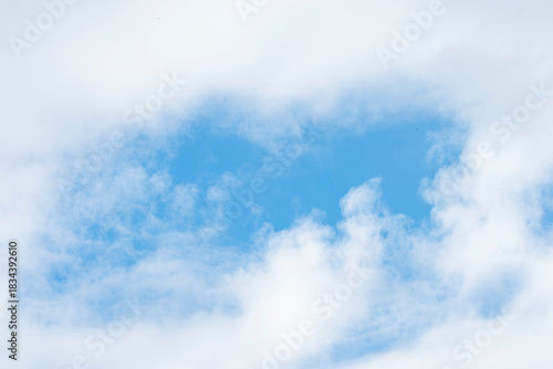 Clouds and blue sky background at day time