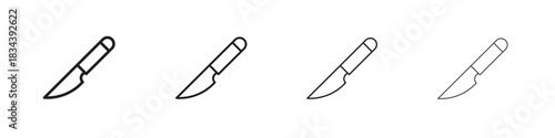 Scalpel path icon, Set vector logo design templates,