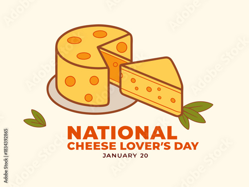 Celebrating National Cheese Lover s Day on January 20th with a delicious cartoon cheese illustration Cartoon