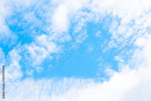 Clouds and blue sky background at day time