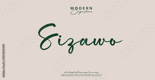 Sigawo Beauty Luxury font alphabet logo. Typography beautiful fashion elegant classic letters serif italic fonts decorative wedding vintage blossom logos. vector illustration
