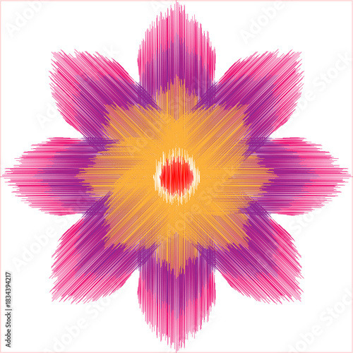 pink flower isolated on white