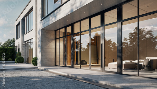 Wallpaper Mural Modern Building with Glass Facade and Urban Architecture Torontodigital.ca