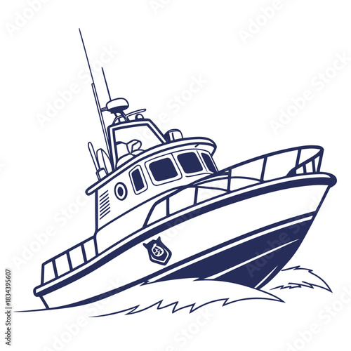 Fast Motorboat Cutting Through Waves speed watercraft