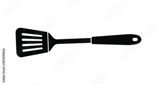 Black spatula silhouette kitchen utensil for cooking and food preparation silhouette