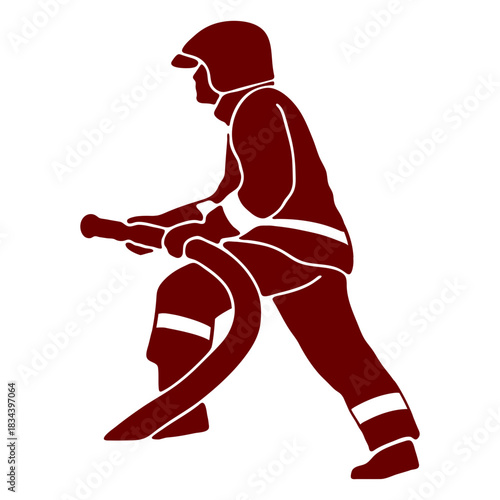 Hose profile firefighter silhouette