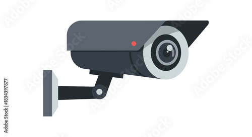 Surveillance Camera Vector Illustration - Security and Monitoring Symbol