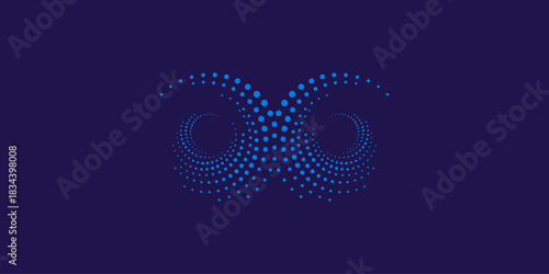 abstract owl logo of dot molecules