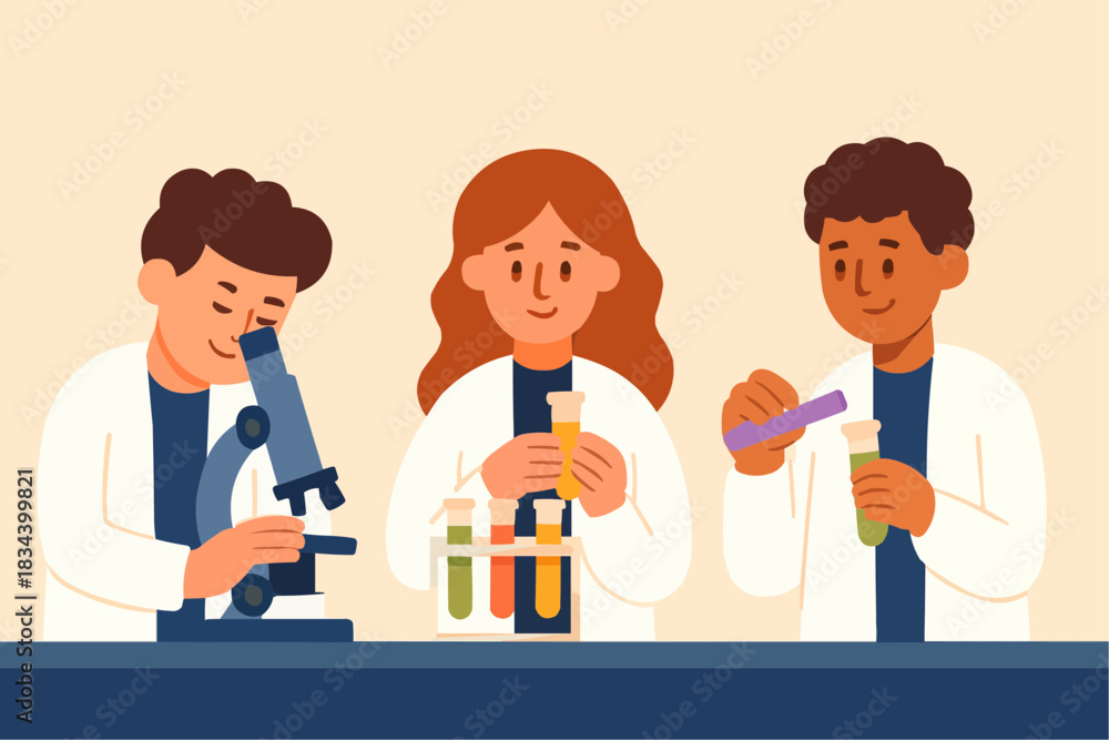 Obraz premium Science Laboratory Education Vector