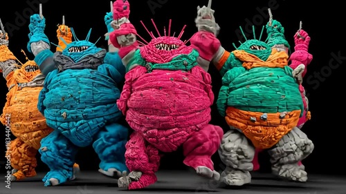 Colorful Quirky Toy Sculptures: Playful Fantasy Creatures & Unique Collectible Figurines