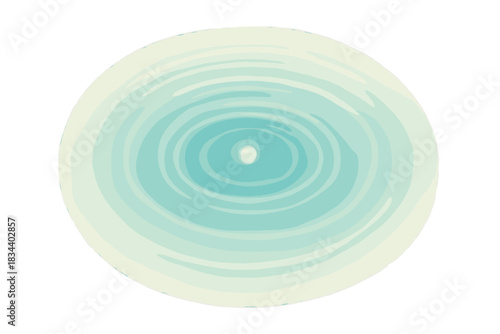 Glowing Ripple Target. a circular target made of soft concentric water ripples, a tiny droplet at the center glowing gently, aqua