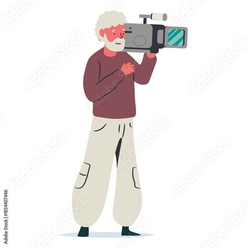 Cameraman character illustration
