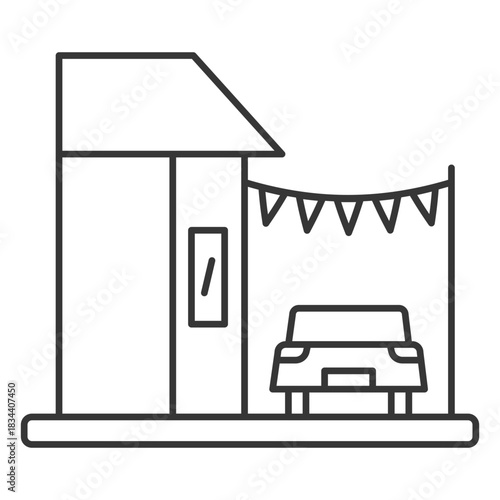 Car washing store building