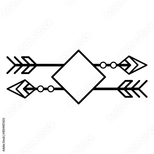 Indian tribe arrows geometric design