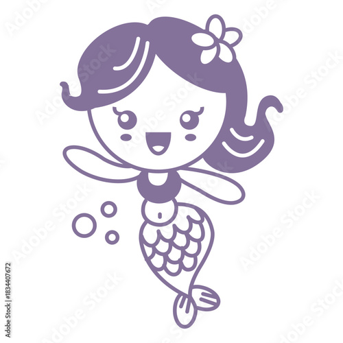 Lovely mermaid girl design