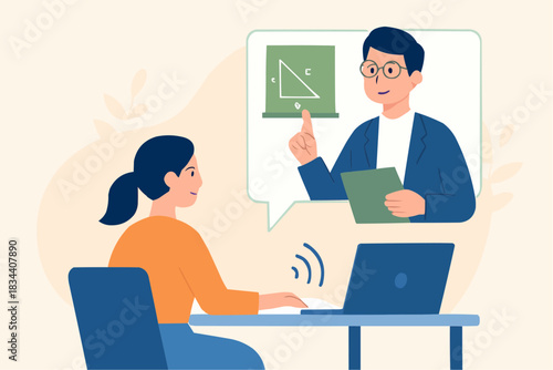 Online Tutor Vector