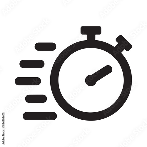 Stopwatch timing fast speed clock icon