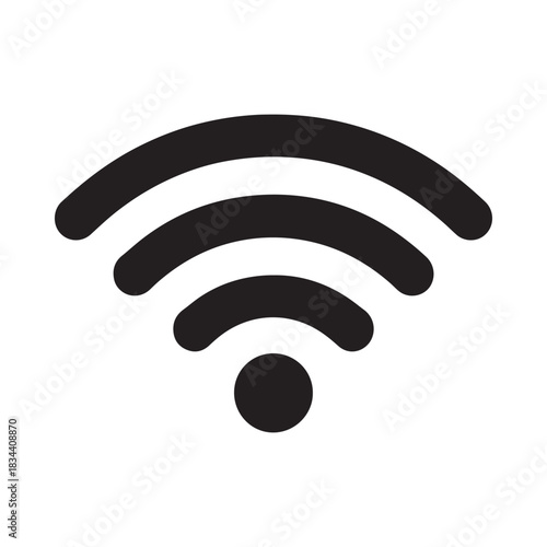 Wifi Icon for Wireless Network Connectivity and Signal