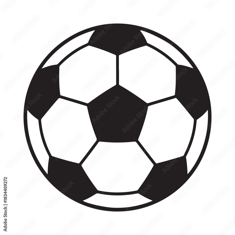 Fototapeta premium Soccer Ball Icon on White Background