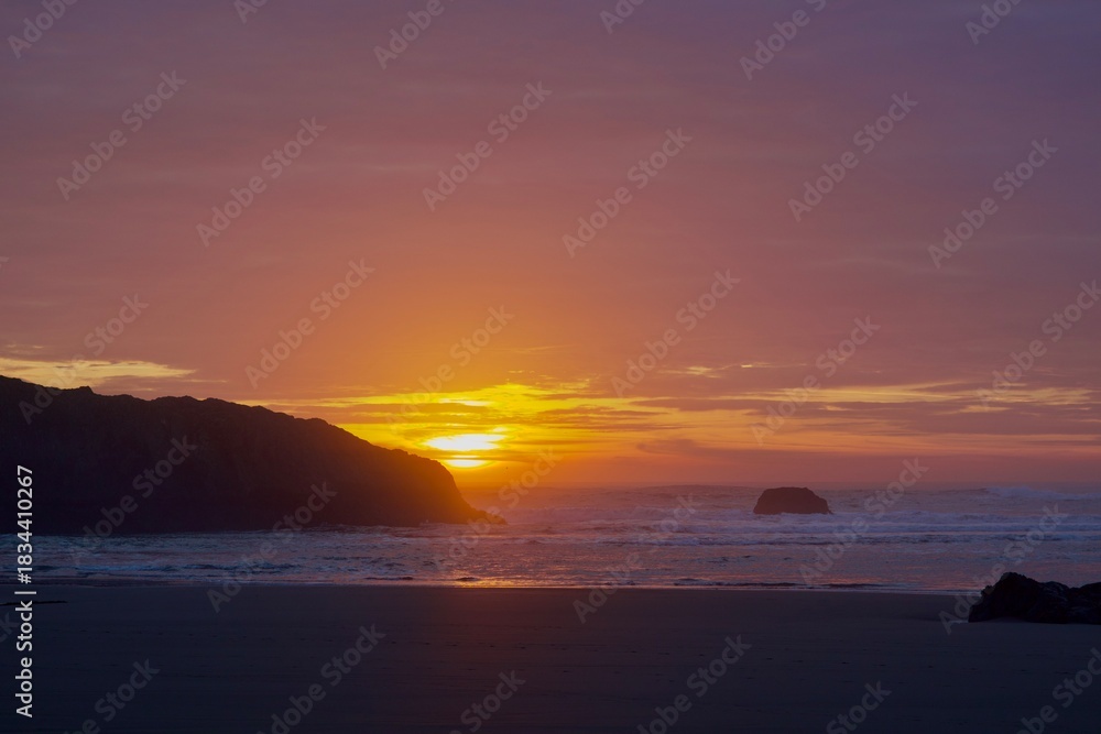 Obraz premium Sunset on the Beach Oregon
