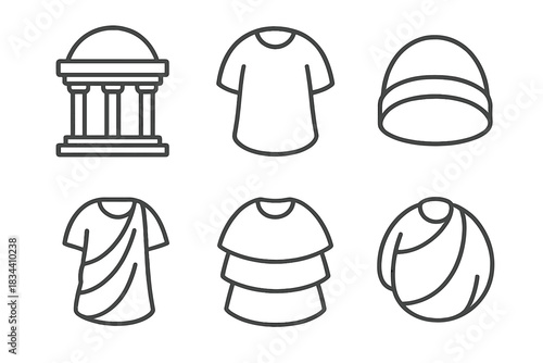 Sacred Circular Icons. Icons for: round tholos coverings, circular temple garment forms, vaulted dome wraps, curved ritual