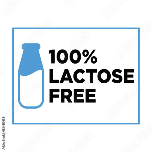 100% LACTOSE FREE VECTOR
