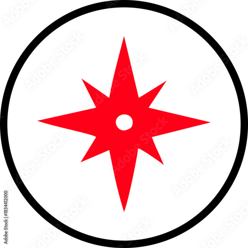 Compass simple icon. Compass symbol set. Wind rose icon. Vector illustration !