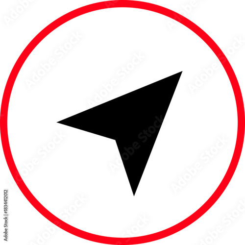 Compass simple icon. Compass symbol set. Wind rose icon. Vector illustration !