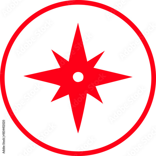 Compass simple icon. Compass symbol set. Wind rose icon. Vector illustration !