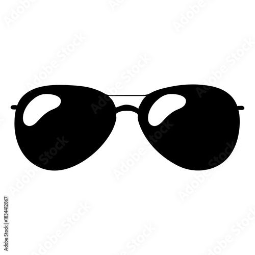 Circular sunglasses silgouette