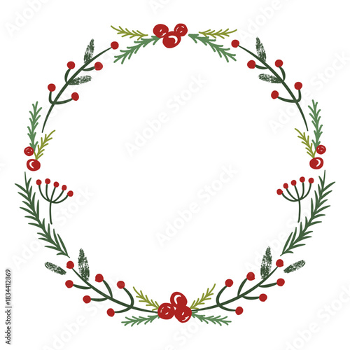 Christmas wreath traditional decoration