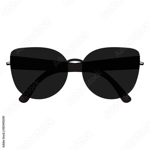 Rounded oversized sunglasses flat