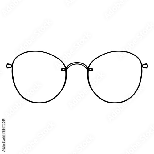 Rimless circular glasses design