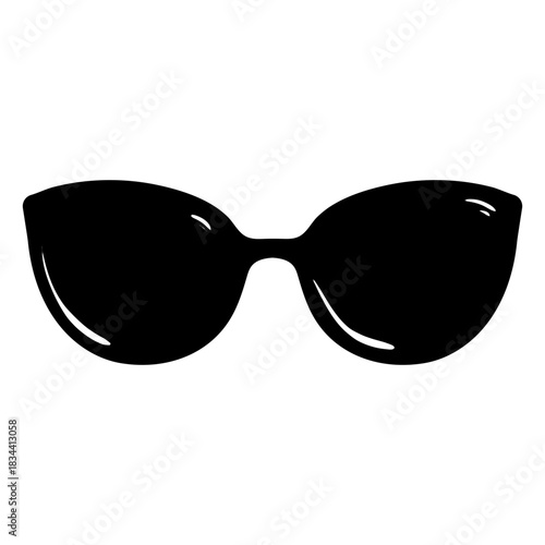 Round oversized silhouette sunglasses