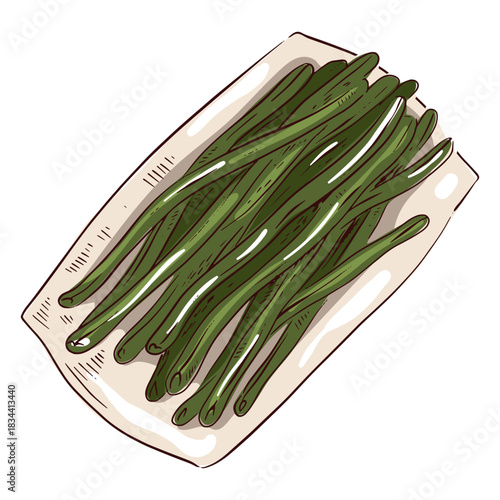 Green beans illustration