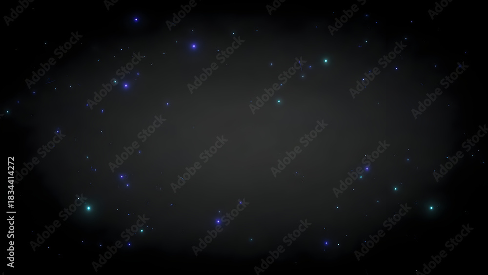 Fototapeta premium Stealth black smooth gradient with minimal glowing particles.