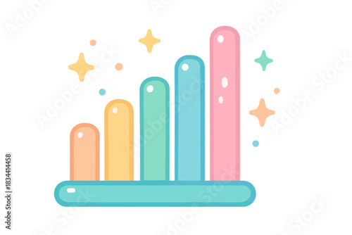 Cheerful Sound Meter. A playful "recording ambiance" level meter with cheerful moving bars, tiny sparkles floating around, soft