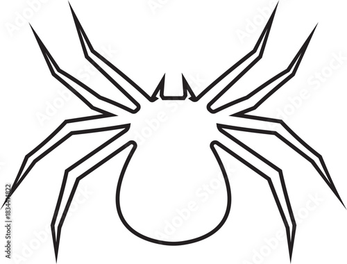 Spider vector illustration icon. Scary spider species and poses. Creepy arachnid icon for Halloween design. Black insect illustration isolated on transparent background.