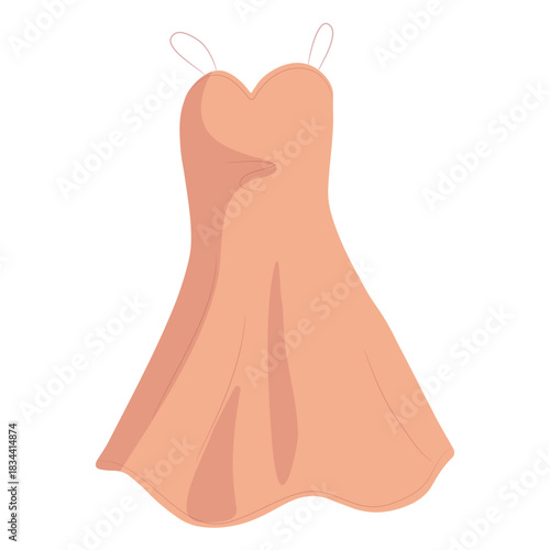 Outfit female slip dress illustration