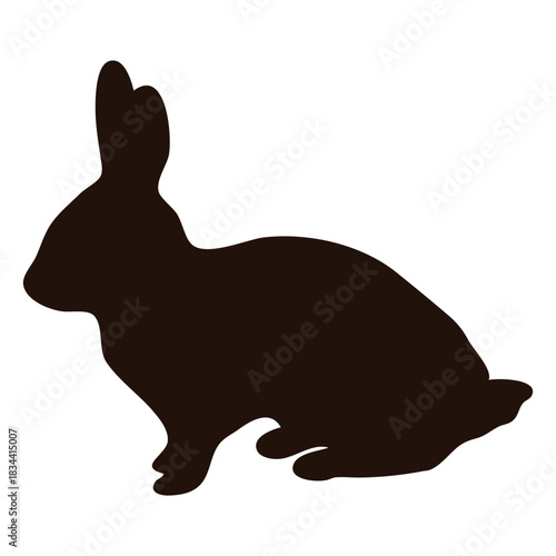 Animal rabbit side silhouette