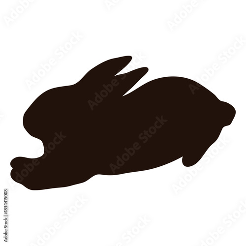 Animal rabbit lying down silhouette