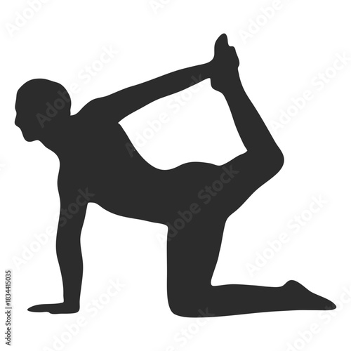 Balance yoga pose silhouette