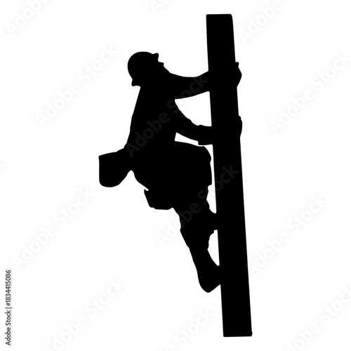 Electrical technician man silhouette