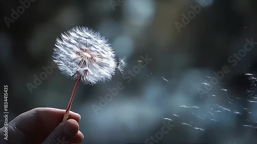 Whispering Dandelion: Delicate Seed Puff in Sunlit Hand