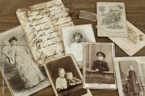 Vintage studio portraits 1880s - 1910s
Part of a letter on the back of a old photo during the 1917 revolution:
